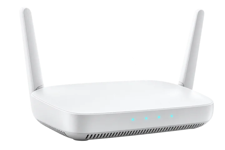 Ilustrația unui router Wi-Fi alb pentru acasă
